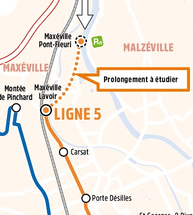 Image média: Ligne 5 : la prolonger sur l'avenue de Metz, jusqu'à un parking au niveau de l'A31