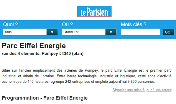 Image média: Site Eiffel Energie, une source d'emploi...