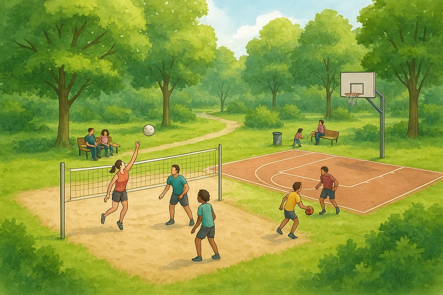 Image média: Création d'un espace sportifs mixes